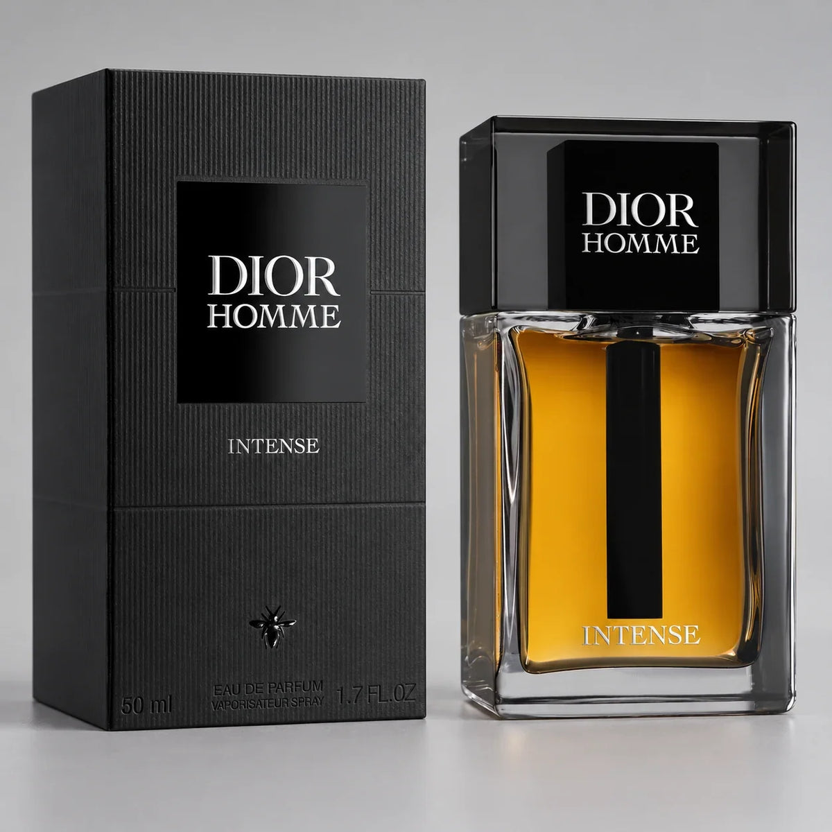 Dior Homme Intense bottle and black box