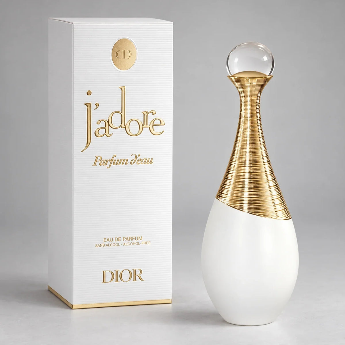 Dior J'adore Parfum d'Eau frosted white bottle with box