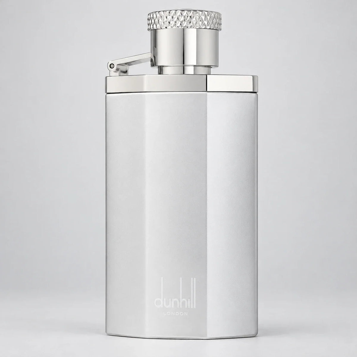 Dunhill Desire Silver EDT – clean silver bottle studio photograph