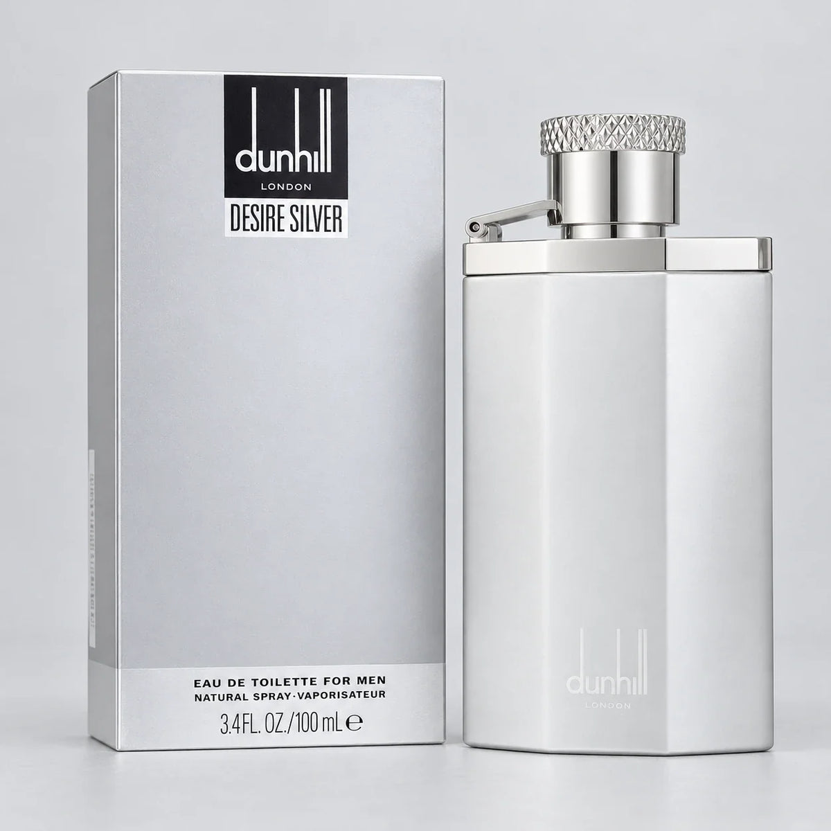 Dunhill Desire Silver EDT – silver bottle and box