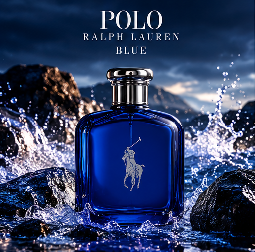 Polo blue cinematic fragrance poster