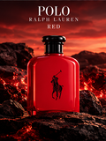 Polo red cinematic fragrance poster