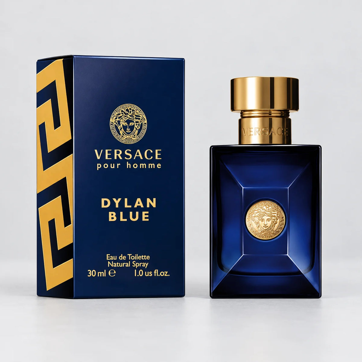Versace Dylan Blue Pour Homme bottle and box