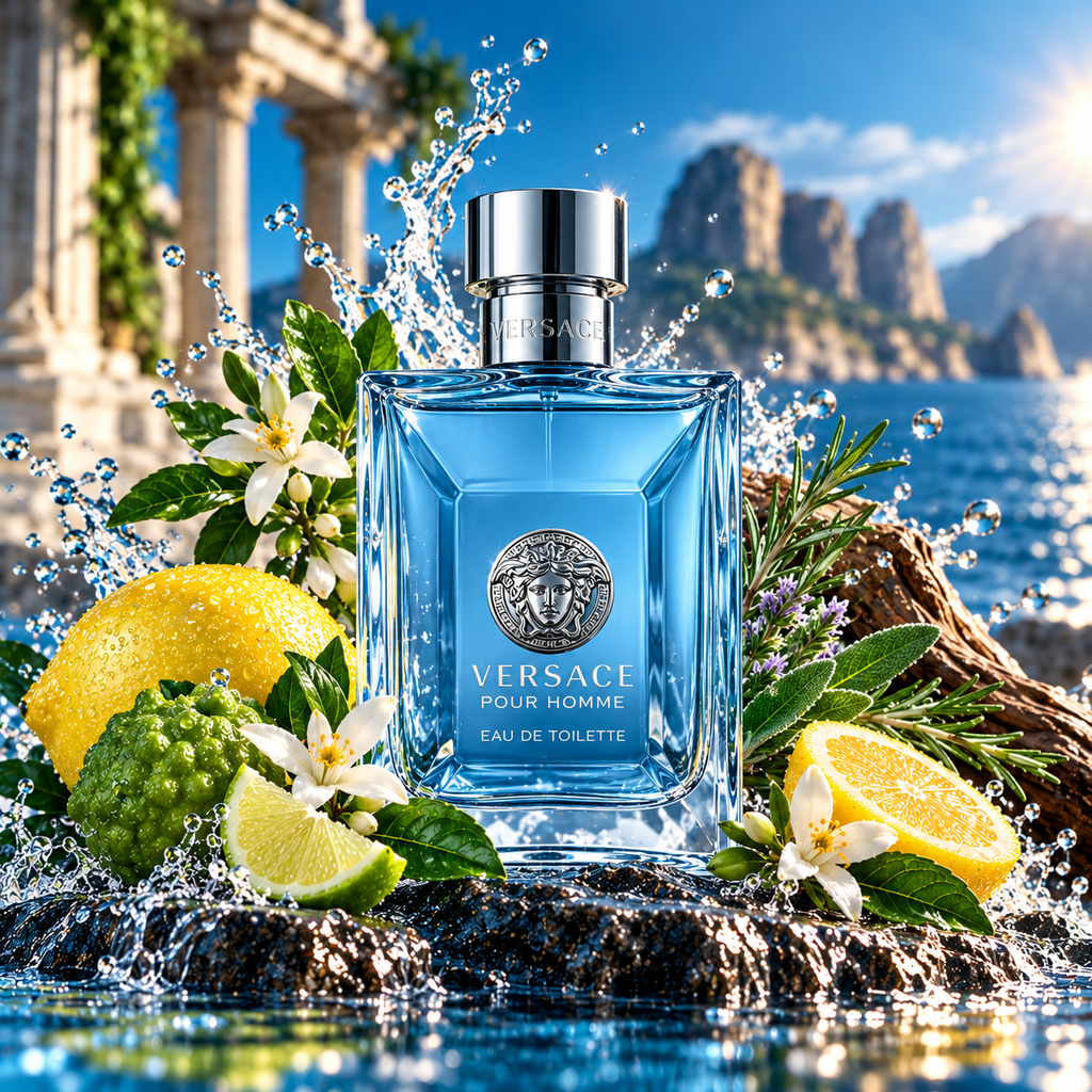 Versace Pour Homme EDT cinematic fragrance poster
