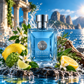 Versace Pour Homme EDT cinematic fragrance poster