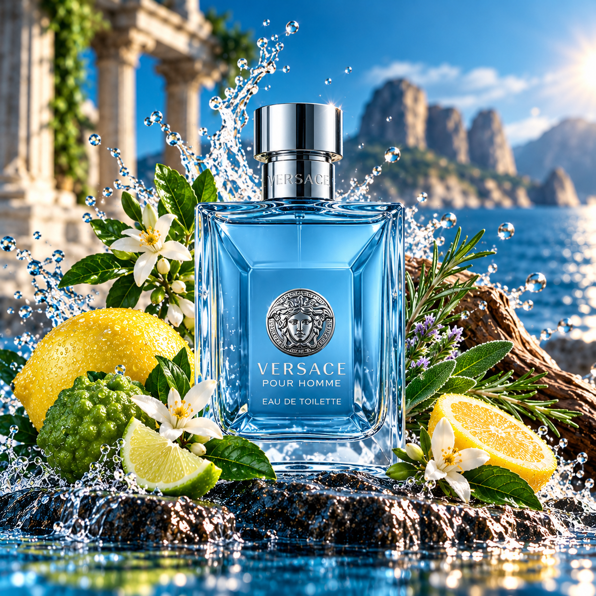 Versace Pour Homme EDT cinematic fragrance poster